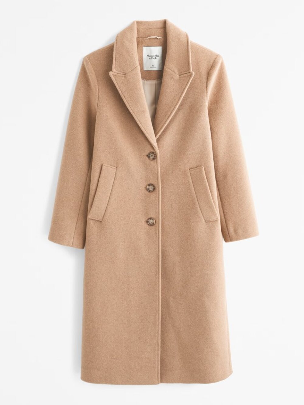 wool-blend tailored topcoat